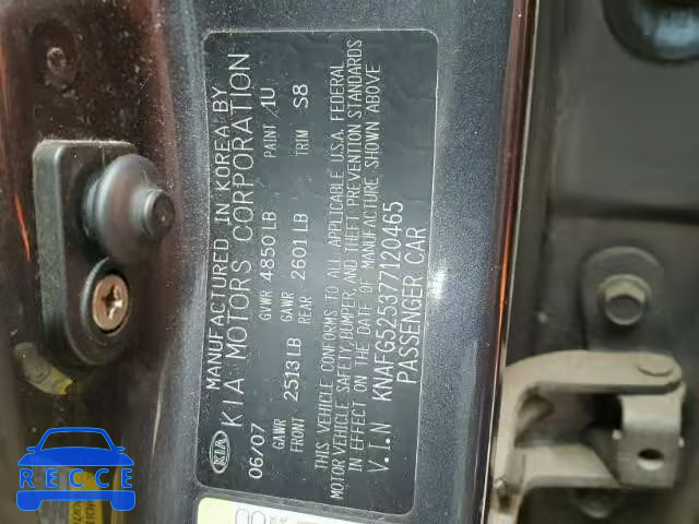 2007 KIA RONDO BASE KNAFG525377120465 image 9