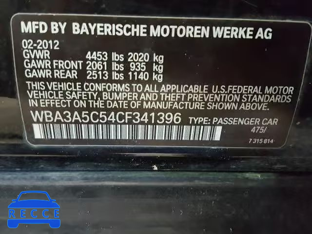 2012 BMW 328 I WBA3A5C54CF341396 image 9