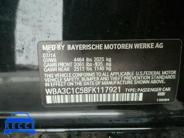 2015 BMW 328 I SULE WBA3C1C58FK117921 image 9