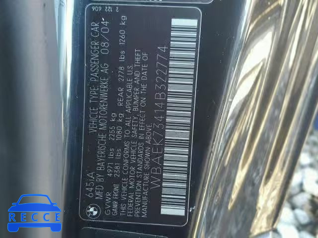 2004 BMW 645 CI AUT WBAEK73414B322774 image 9