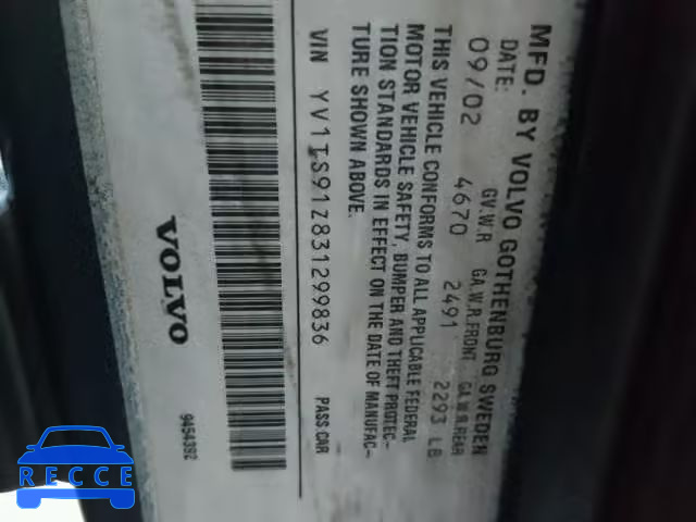 2003 VOLVO S80 T6 TUR YV1TS91Z831299836 image 9