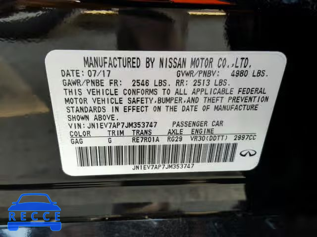 2018 INFINITI Q50 LUXE JN1EV7AP7JM353747 image 9