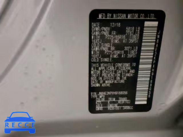 2017 NISSAN QUEST S JN8AE2KPXH9168056 Bild 9