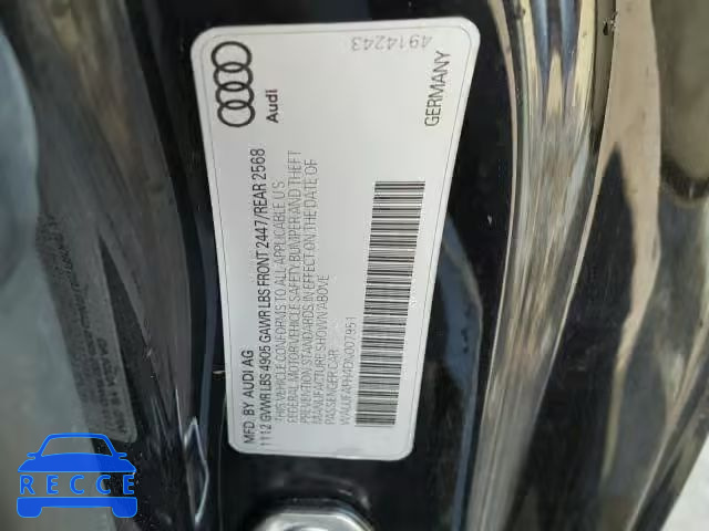 2013 AUDI A5 PREMIUM WAUJFAFH4DN007951 image 9