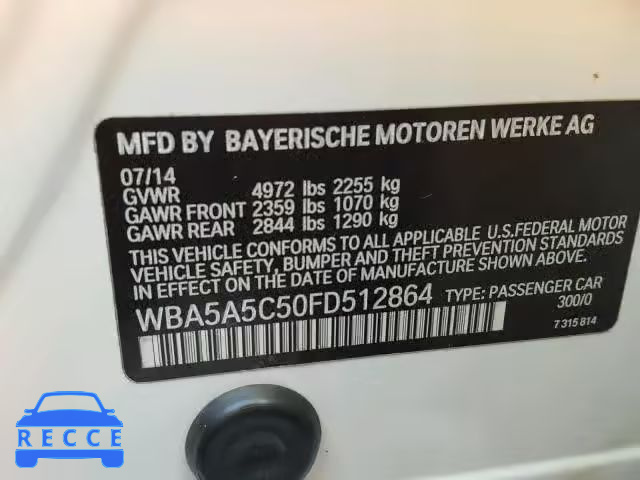 2015 BMW 528 I WBA5A5C50FD512864 image 9