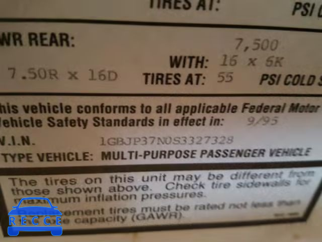 1995 CHEVROLET P30 1GBJP37N0S3327328 image 9