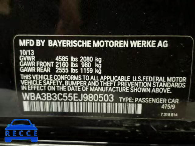 2014 BMW 328 XI WBA3B3C55EJ980503 image 9