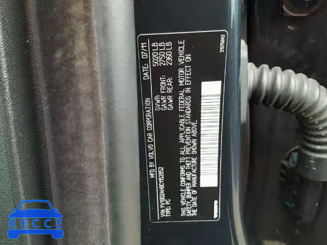 2012 VOLVO S80 YV1902AH8C1152852 image 9