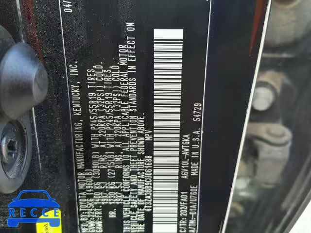 2012 TOYOTA VENZA LE 4T3ZA3BB9CU061688 image 9