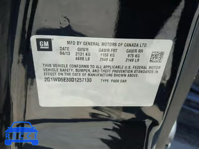 2013 CHEVROLET IMPALA POL 2G1WD5E30D1257130 image 9