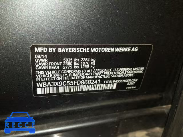 2015 BMW 335 WBA3X9C55FD868241 image 9