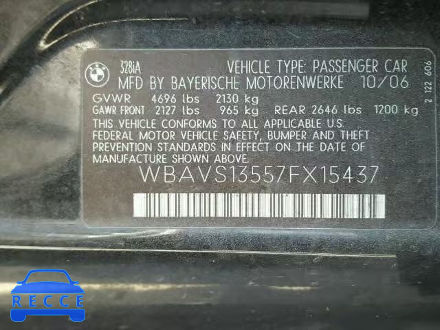 2007 BMW 328 IT WBAVS13557FX15437 зображення 9