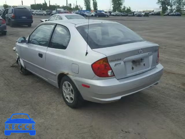 2003 HYUNDAI ACCENT BAS KMHCG35G33U259512 image 2