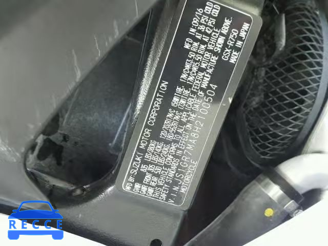 2017 SUZUKI GSX-R750 JS1GR7MA8H2100504 image 18
