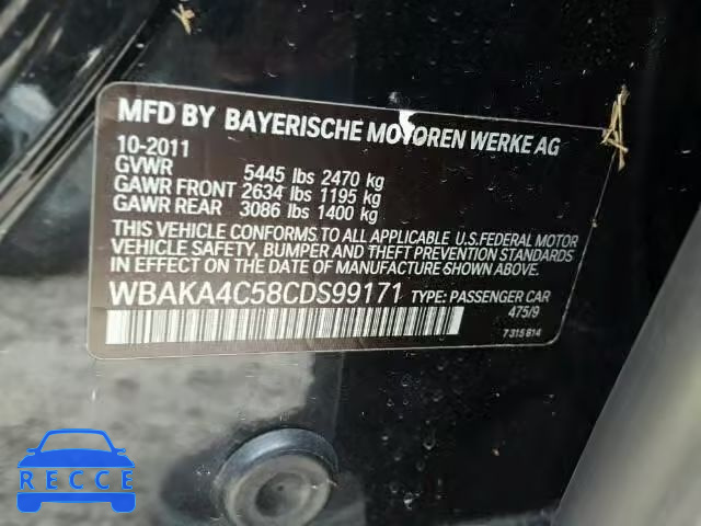 2012 BMW 740 I WBAKA4C58CDS99171 image 9