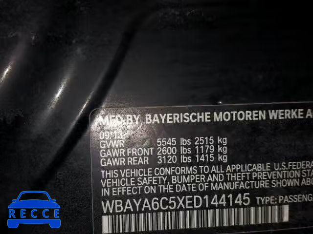 2014 BMW 740 I WBAYA6C5XED144145 image 9