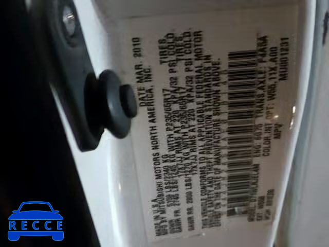2010 MITSUBISHI ENDEAVOR L 4A4JM2AS8AE018148 image 9