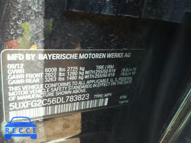 2013 BMW X6 XDRIVE3 5UXFG2C56DL783823 image 9