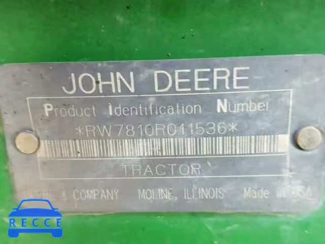 1994 JOHN DEERE TRAC RW7810R011536 зображення 9