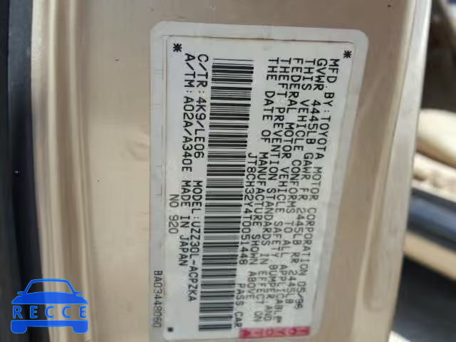 1996 LEXUS SC JT8CH32Y4T0051448 image 9