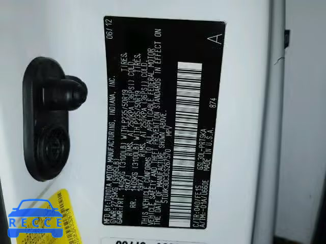 2012 TOYOTA SIENNA SPORT 5TDXK3DC3CS267570 image 9