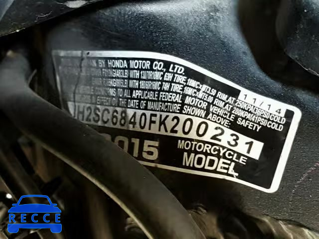 2015 HONDA GL1800 B JH2SC6840FK200231 зображення 9