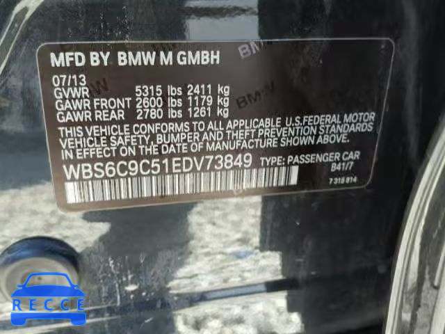 2014 BMW M6 GRAN CO WBS6C9C51EDV73849 image 9