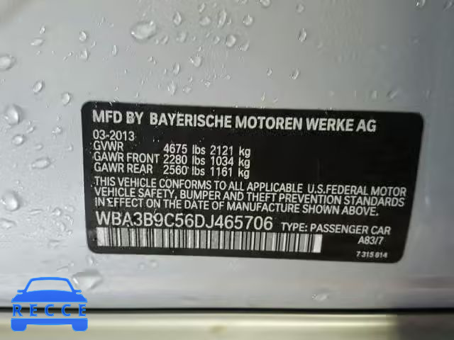 2013 BMW 335 XI WBA3B9C56DJ465706 зображення 9