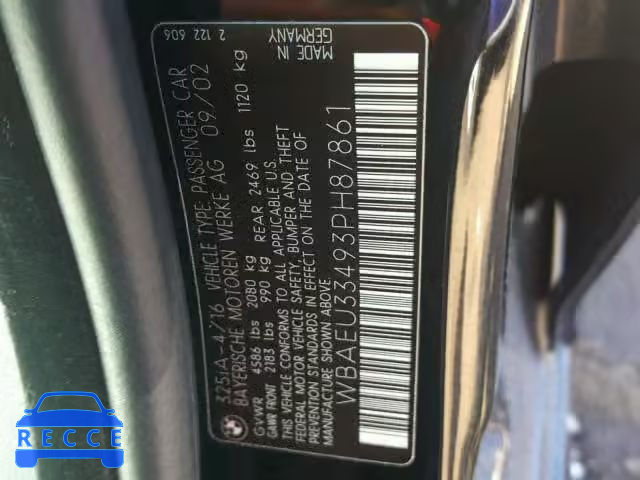 2003 BMW 325 XI WBAEU33493PH87861 image 9