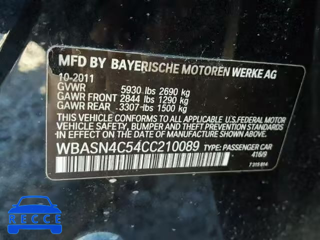 2012 BMW 550 IGT WBASN4C54CC210089 image 9