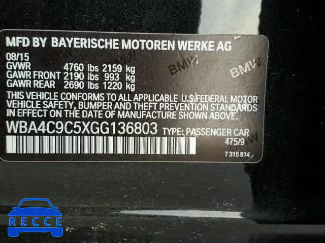 2016 BMW 428 XI WBA4C9C5XGG136803 зображення 9
