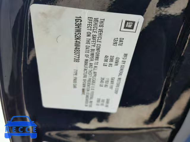 1998 OLDSMOBILE 88 BASE 1G3HN52K4W4837738 image 9