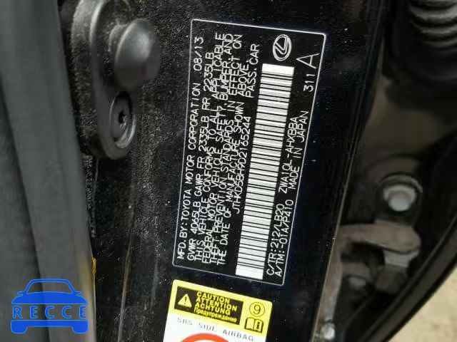 2013 LEXUS CT 200 JTHKD5BH9D2165244 image 9