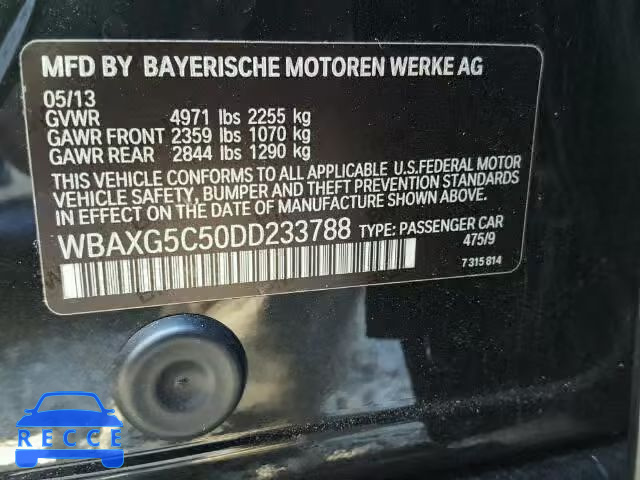 2013 BMW 528 I WBAXG5C50DD233788 image 9