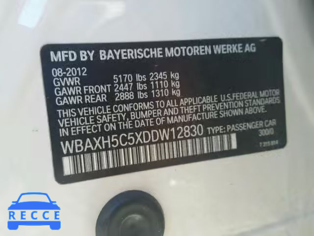 2013 BMW 528 XI WBAXH5C5XDDW12830 image 9