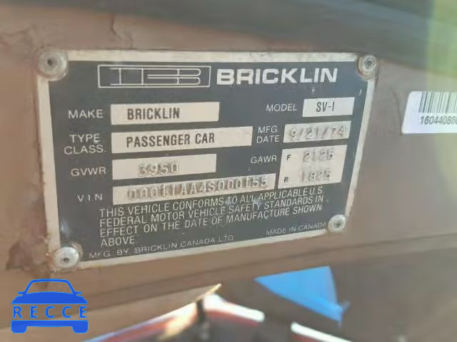 1974 BRICKLIN SV-1 00011AA4S000155 image 9
