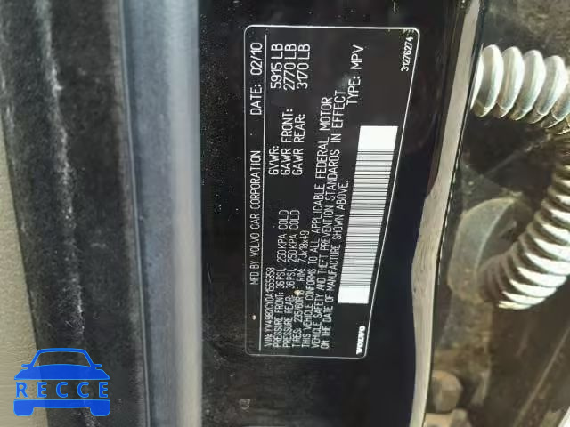 2010 VOLVO XC90 3.2 YV4982CY0A1555858 зображення 9