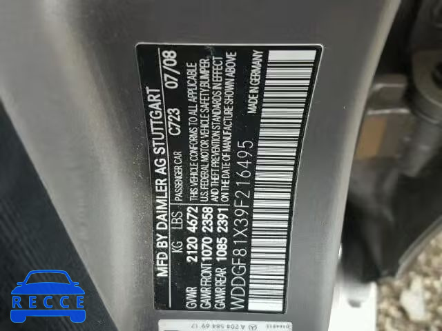 2009 MERCEDES-BENZ C 300 4MAT WDDGF81X39F216495 image 9