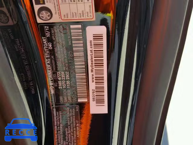 2013 MERCEDES-BENZ SL WDDJK7DA1DF011785 image 9
