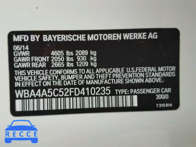 2015 BMW 428 I WBA4A5C52FD410235 image 9