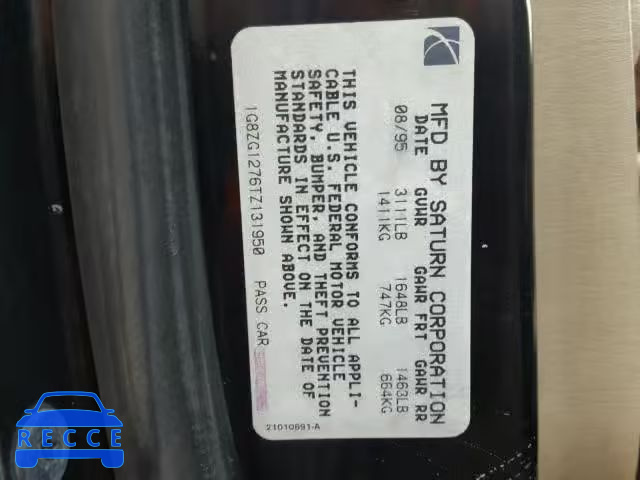 1996 SATURN SC2 1G8ZG1276TZ131950 image 9