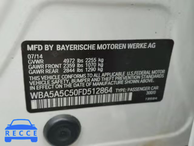 2015 BMW 528 I WBA5A5C50FD512864 image 9