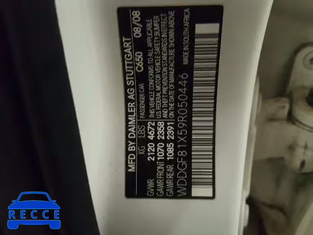 2009 MERCEDES-BENZ C 300 4MAT WDDGF81X59R050446 image 9