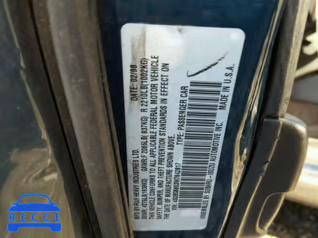 1998 SUBARU LEGACY 30T 4S3BG6853W7642817 image 9