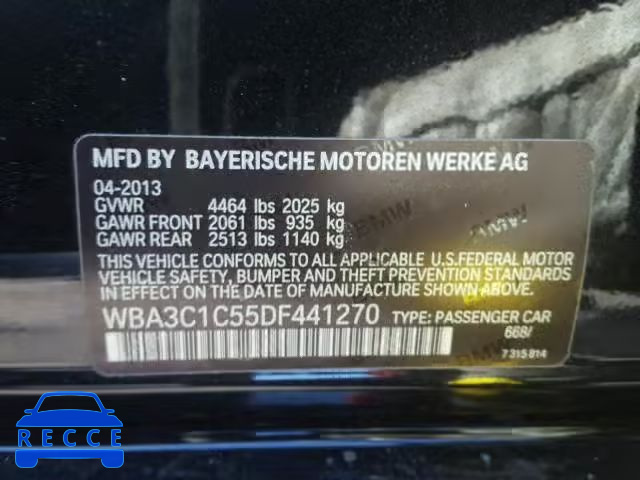 2013 BMW 328 I SULE WBA3C1C55DF441270 image 9