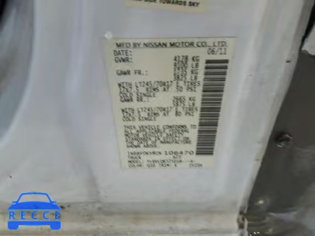 2012 NISSAN NV 1500 1N6BF0KY8CN106470 image 9