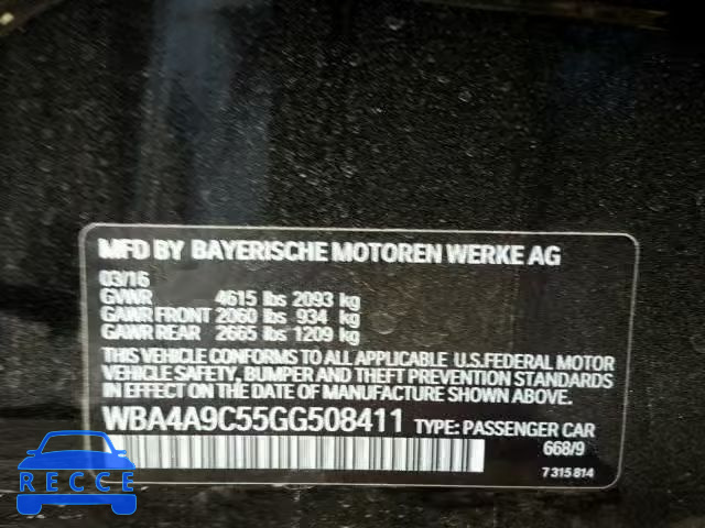 2016 BMW 428 I WBA4A9C55GG508411 Bild 9