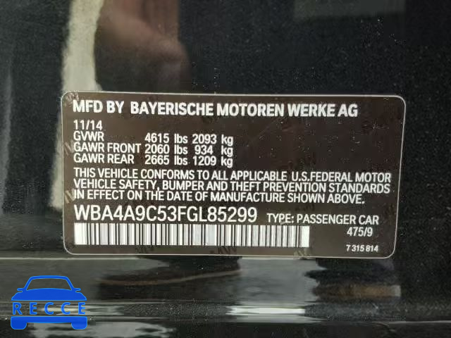 2015 BMW 428 I WBA4A9C53FGL85299 image 9