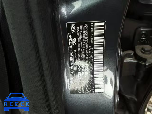 2009 MERCEDES-BENZ C 300 4MAT WDDGF81XX9R084737 image 9