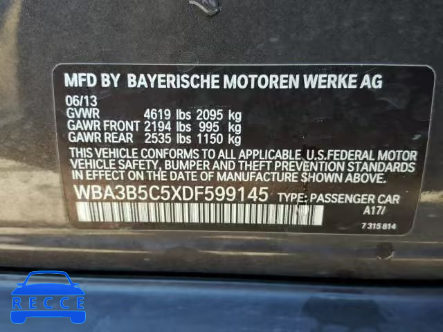 2013 BMW 328 XI SUL WBA3B5C5XDF599145 зображення 9